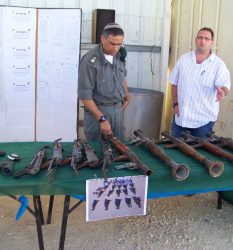 Marc Kahlberg with Captured Illegal Weapons Israel Egypt Border Experience Israel Training